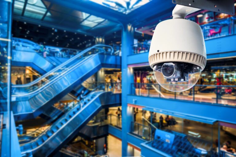 CCTV Camera Operating inside a station or department store